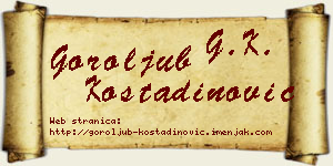 Goroljub Kostadinović vizit kartica